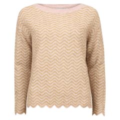 Tilla stripete genser Beige