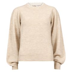 Elise strikkegenser med blonde Beige