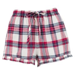 Nattshorts flanell Rødrutete