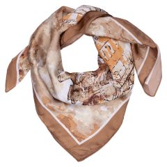 Skjerf Davina 70x70cm Brun