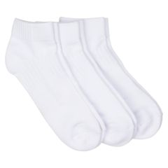 Ankelsokk 3pk ensfarget Hvit