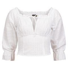 Oktoberfest bluse Theresa Hvit