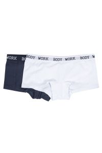 Ann boxer 2pk marine og hvit