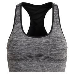 Active Sport seamless sports-bh gråmelert-sort.