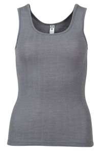 Eva singlet i merinoull/silke grå