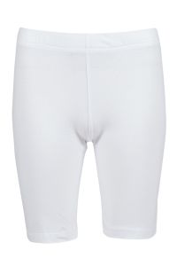 Basic Piper sykkelshorts i bomull hvit