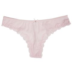 Ann  - String med blondekant rosa.