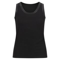 Lifetime Singlet med satengbånd sort.