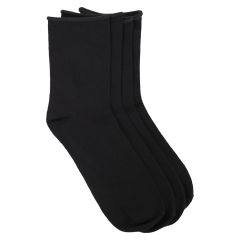 Sokker med rullekant 3pk Sort