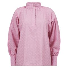Skjorte med broderi Marthe - Rosa