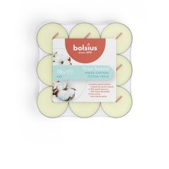 Bolsius telys med duft 4t 18pk fresh cott.