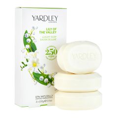 YARDLEY  LILLY of the valley 3pk Soap 100gr Original