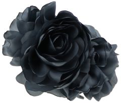 SVANA Hårklype med satinblomst Blå