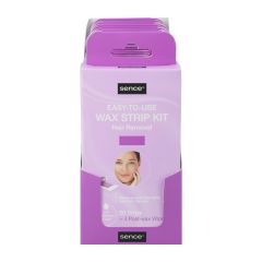 Sencebeauty Facial Wax Strips 12 stk chamomile & rose extract