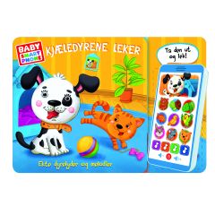 Kjæledyrene leker med smartphone standard.