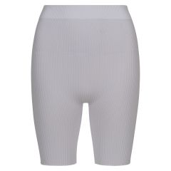 Shorts ribbestrikket seamless hvit.