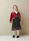 Norsk Festdrakt Hanna cardigan strikket rød