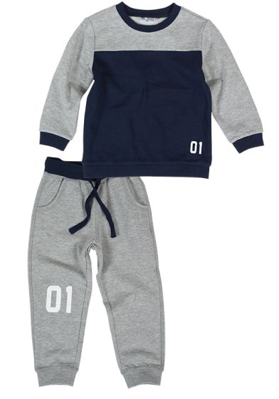 Kids World Joggedress marine-grå