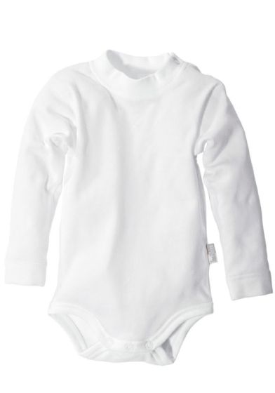 Tom & Trine body med lang erm i 100% økologisk bomull hvit