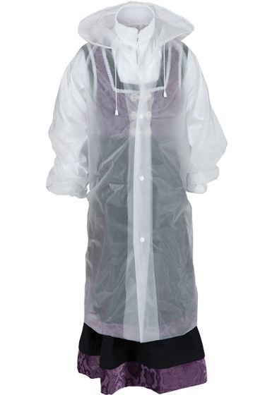 LT Kids Accessories regnkåpe transparent med hette og trykknapper gjennomsiktig