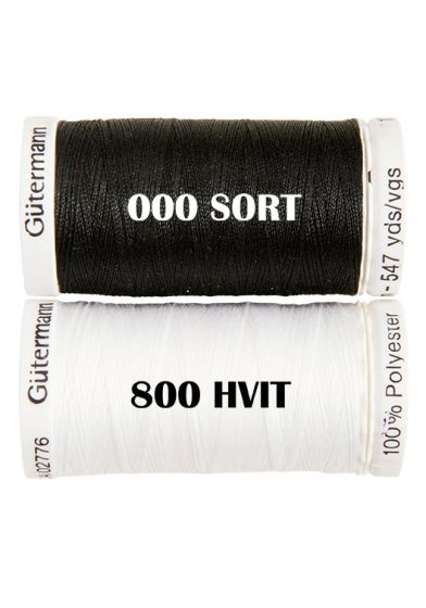 gutermann økonomi sytråd 500m 800-hvit