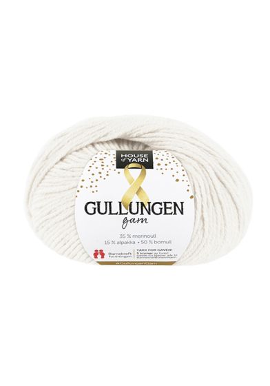 Gjestal Garn gullungen 50gr garnnøste 101-hvit