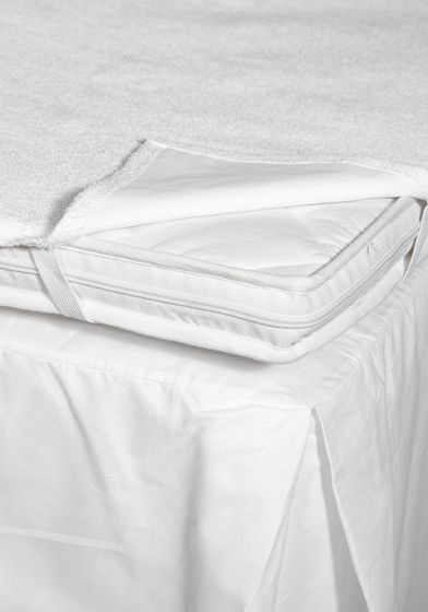 Frotte forside og vanntett bakside. hvit