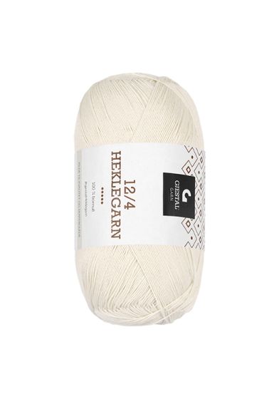 Gjestal Garn 12/4 Heklegarn 100-natur