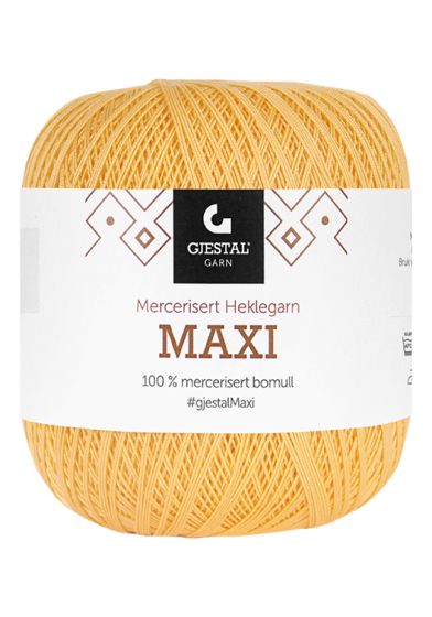 Gjestal Garn Heklegarn Maxi garnnøste 157-gul