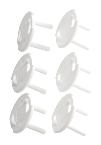 BabyDan stikkontaktplugg 6pk hvit