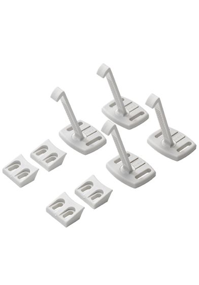 BabyDan skuff og skapsikring, skrumonteres 4pk hvit