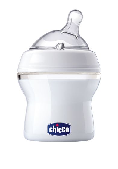 Chicco Step Up tåteflaske 150ml fra 0 mnd, Vinklet smokk klar