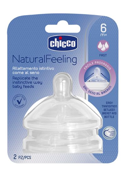 Chicco Step Up tåtesmokk Fast Flow fra 6mnd 2pk klar