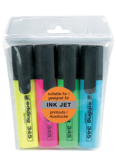 Edding Tekstmarker 345 4pk 4 farger