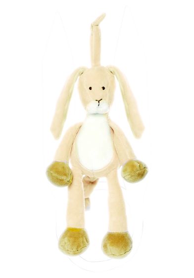 Teddykompaniet spilledåse kanin 25 cm beige