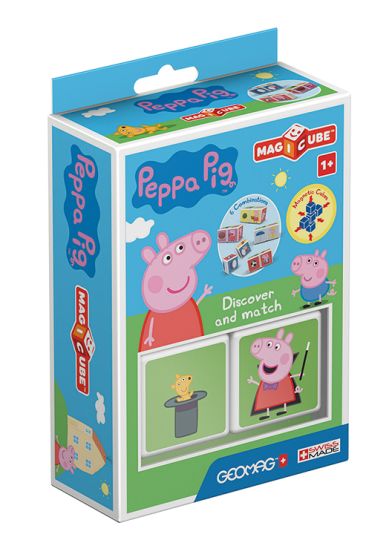 Peppa Gris geomag magicube, oppdag og match med Peppa gris standard