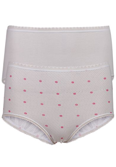 Ann maxitruser 2pk offwhite og rosa
