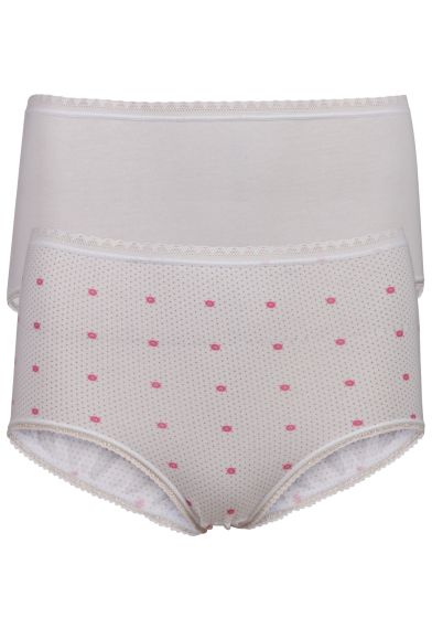 Ann maxitruser 2pk rosa og hvit