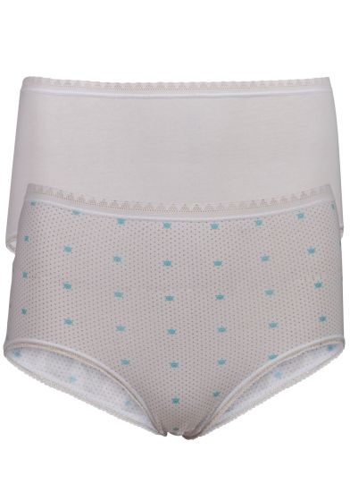 Ann maxitruser 2pk turkis og hvit