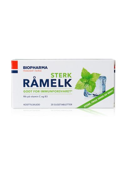Biopharma Råmelk Sterk med eukalyptus mint