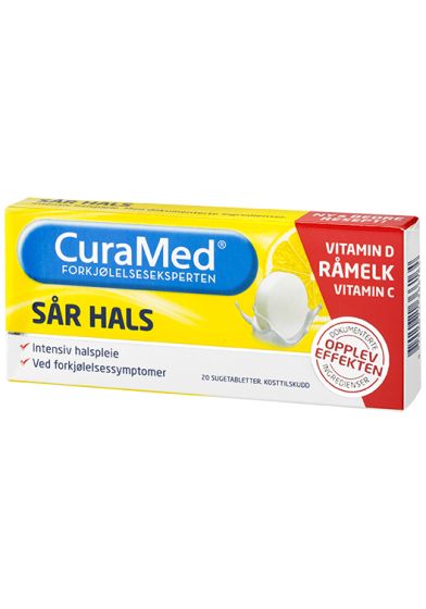Curamed Sår Hals Sitronsmak sitron