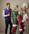 Crazy Christmas Snømann Julevest rød-blå.