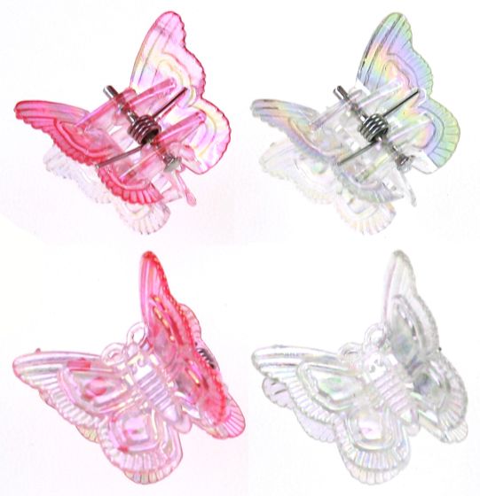 Sommerfugl hårklype 4pk 1,5 cm Original..