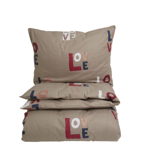 Sov Godt Love sengesett beige