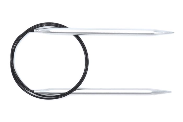 Gjestal Garn Rundpinner aluminium. 80 cm