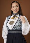 Skjorte med broderi Marthe Hvit