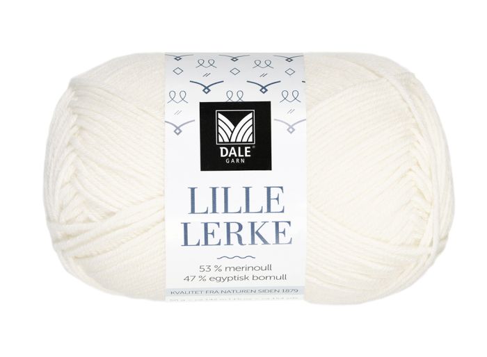 Lille Lerke garnnøste 0017 Hvit