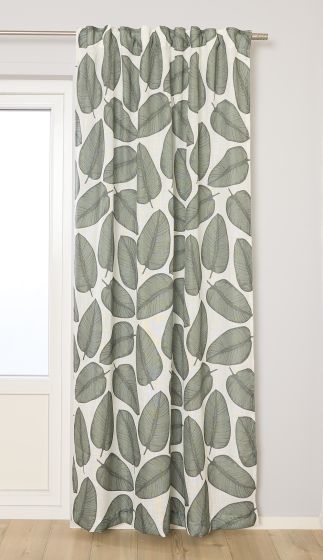 Gardin Stor Ficus Elastica 135x160 Hvit-grønn