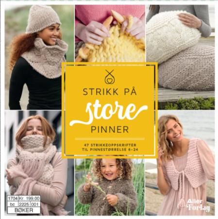 Strikk på store pinner standard