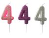 Kakelys m/glitter assortert rosa, lilla og sølv